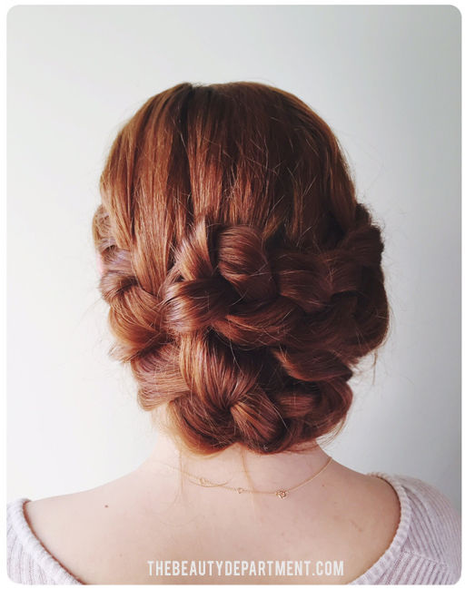 romantic red hair bridal braid tutorial