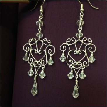 handmade sterling silver special occasion bridal earrings swarovski crystal